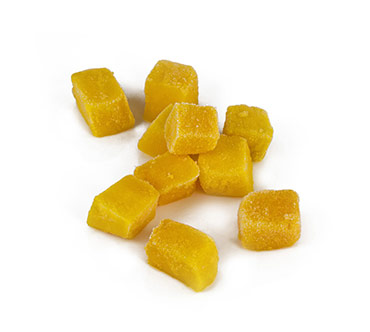 Cubes 10 x 10 de mangue surgelés : Sicoly, fournisseur cube de mangue IQF